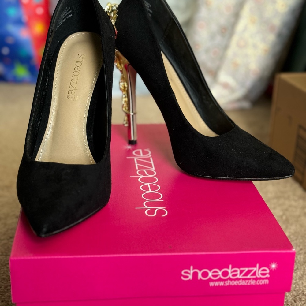 Shoe Dazzle Black Stiletto Heels